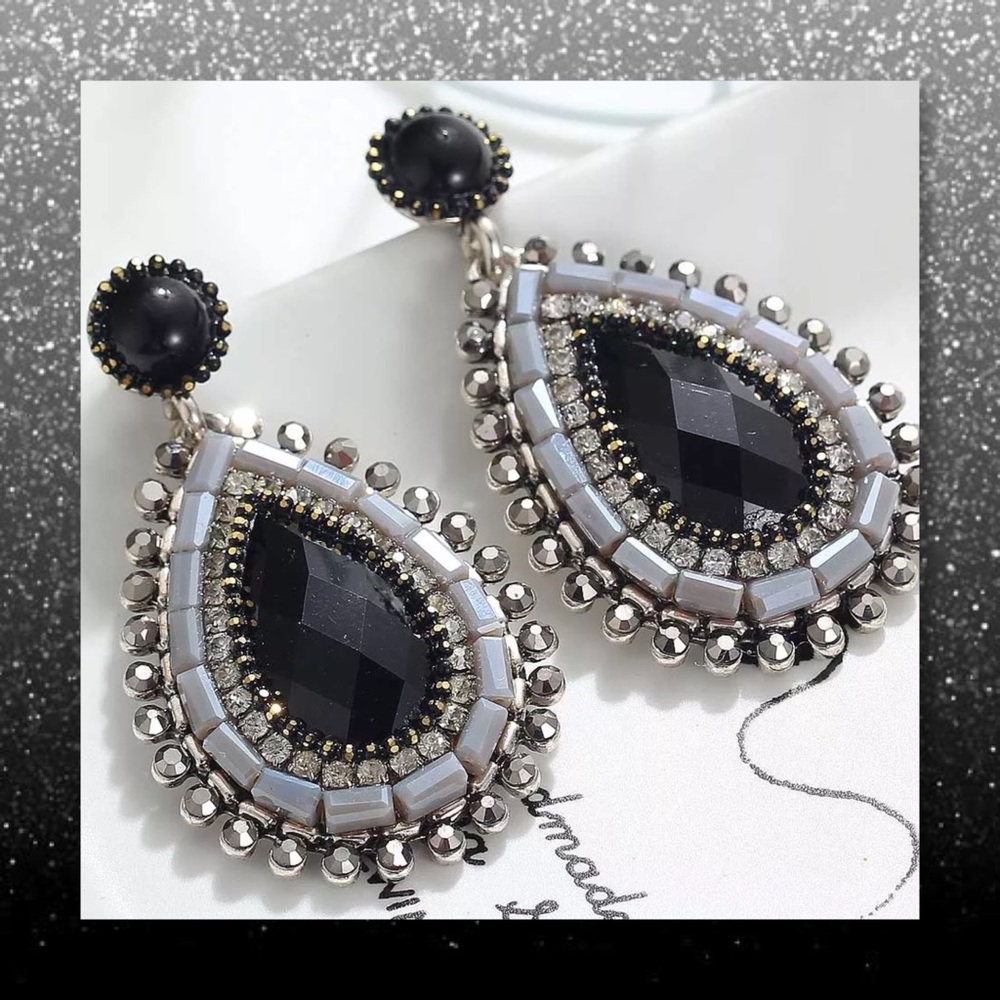 5⭐️RESTOCK🆕 Austrian Crystal Enamel Dangle Earrin - Picture 3 of 5